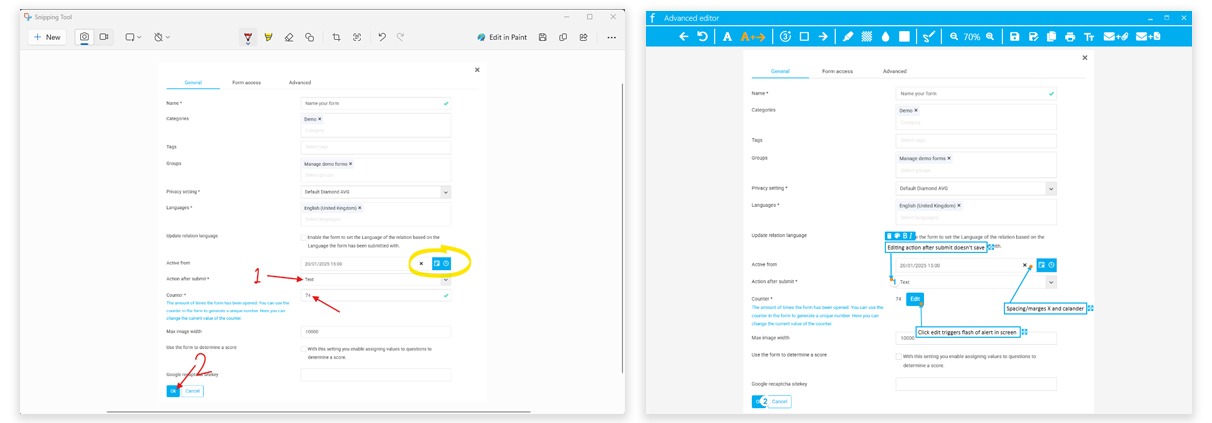 Vergelijking 1: Snipping Tool vs. Fenêtre Capture Tool – callouts en annotaties toevoegen