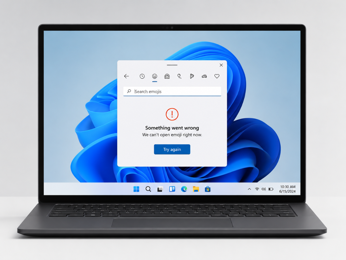 Het zoekvak van de emoji kiezer in Windows 11 verdwijnt